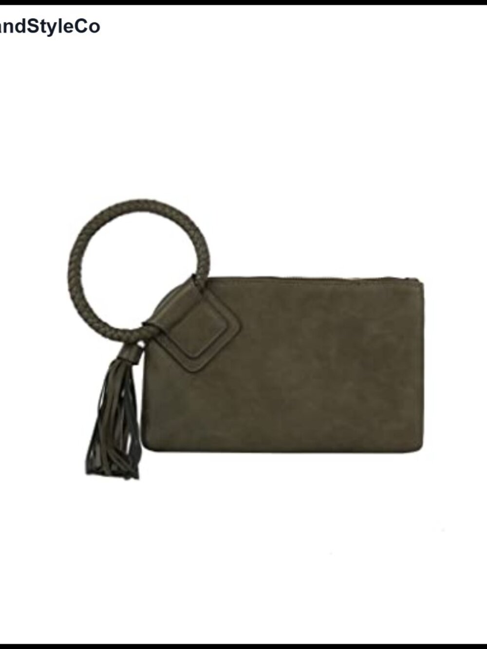 Vegan Faux Leather Wristlet Clutch Evening Bag Women's Hand Strap Wallet